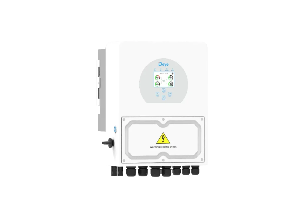 محصولات سانتکس - اینورتر هیبریدی خورشیدی 6 کیلووات تک فاز Low Voltage برند DeYe مدل Sun-6K-SG04LP1-EU